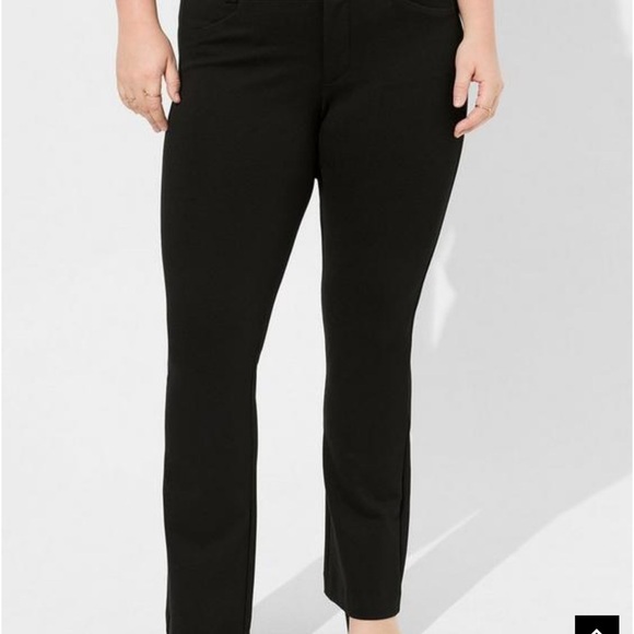 Studio Torrid Trouser Boot Studio Luxe Ponte Mid-Rise Pant Plus 22 Short Stretch - Picture 3 of 12